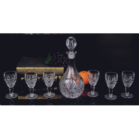 Royal Crystal Decanter Set - 7 pcs