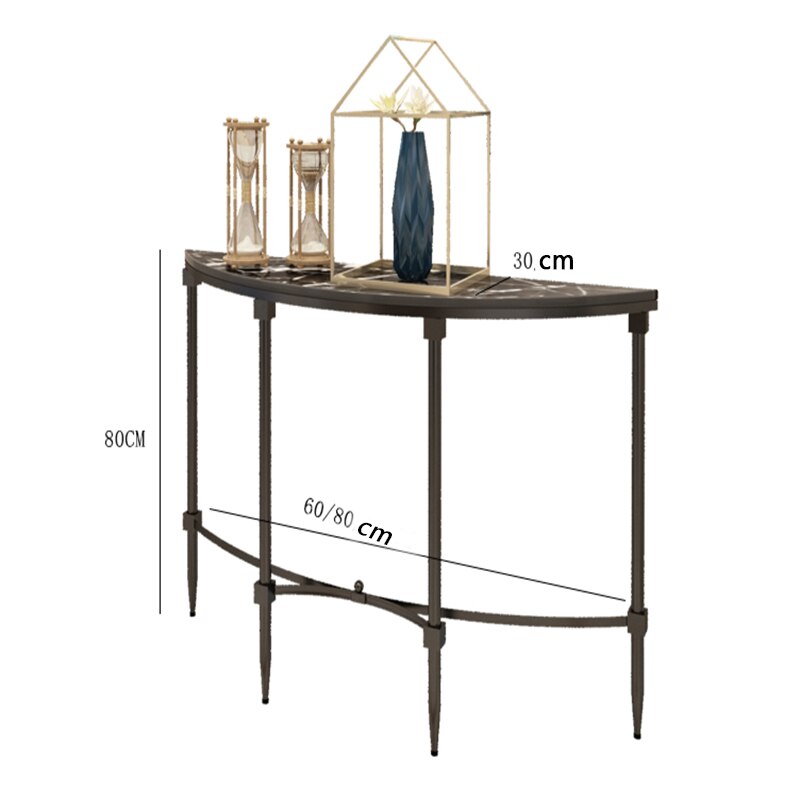 Modern Minimalist Semi-Circular Console Table
