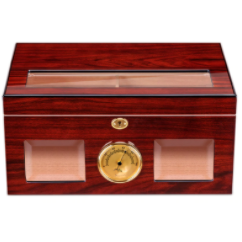 Luxury Skylight Cigar Humidor with Lock and Hygrometer