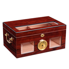 Luxury Skylight Cigar Humidor with Lock and Hygrometer