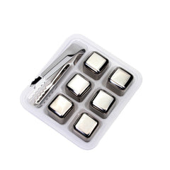 Reusable Chilling Stones - Stainless Steel - Set of 4, 6, or 8