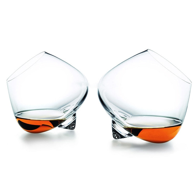 Rolling Crystal Whiskey Tumblers Set of 2