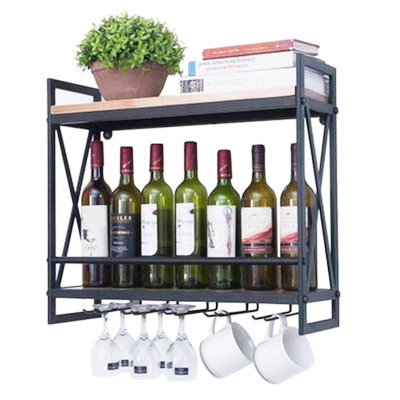 Wall Mount Wine Rack and Glass Holder