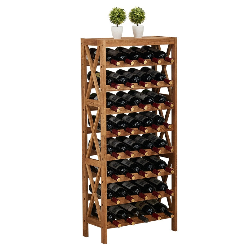 Modern Wooden Wine Rack Cabinet Display